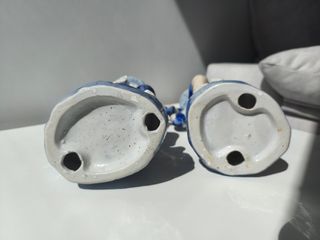 Pareja Figuras Porcelana vintage China Agricultore