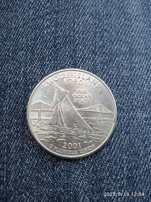 Lote de 5 Monedas Quarter Dollar USA