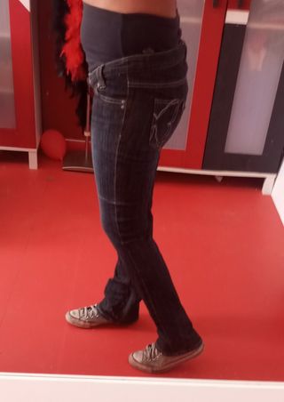 Pantalón vaquero premamá azul