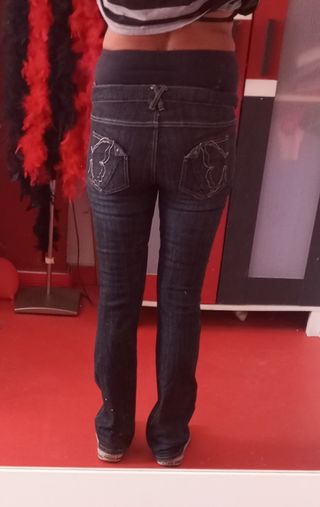 Pantalón vaquero premamá azul