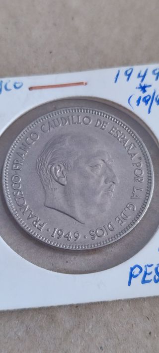Moneda 5 Pesetas 1949*(19/49) Francisco Franco