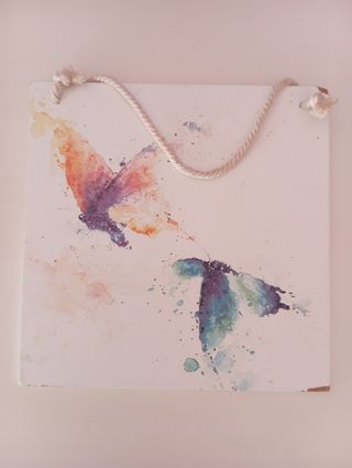 Cuadro decorativo mariposas acuarela