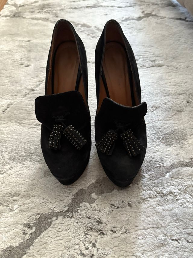 Zapatos Gloria Ortiz Piel Negros Tacón