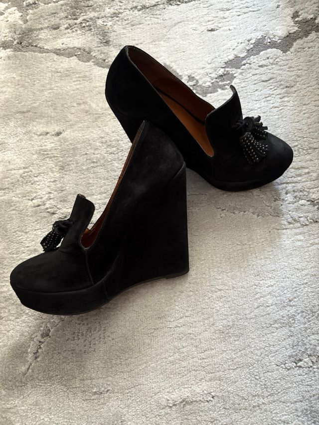 Zapatos Gloria Ortiz Piel Negros Tacón