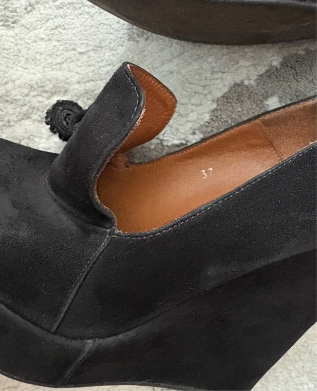 Zapatos Gloria Ortiz Piel Negros Tacón