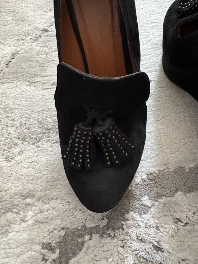 Zapatos Gloria Ortiz Piel Negros Tacón