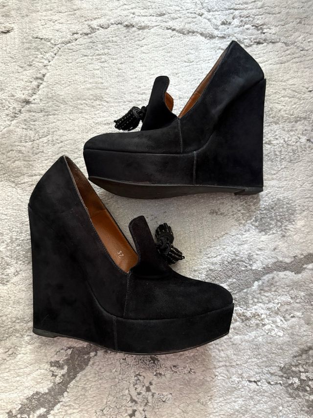 Zapatos Gloria Ortiz Piel Negros Tacón