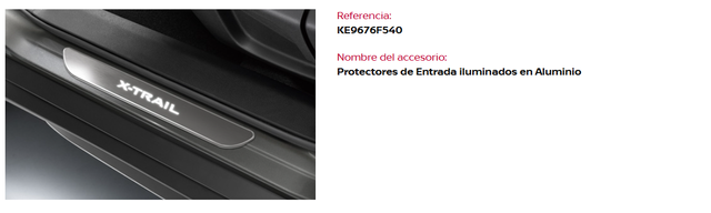 Protectores Entrada iluminados Aluminio XTRAIL T32