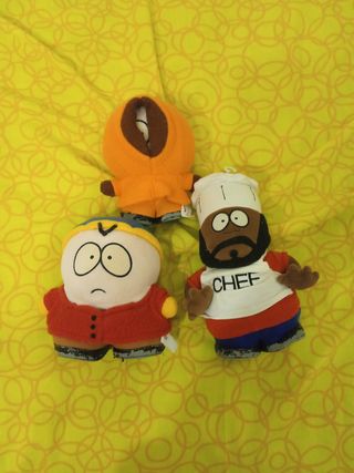 Lote 3 Peluches South Park Chef Kenny y Cartman
