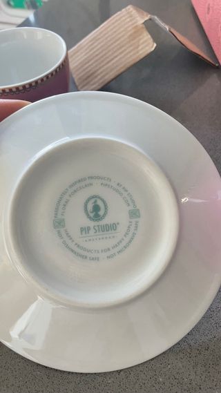 Set 4 Tazas Espresso Porcelana Rosa