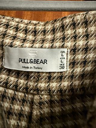 Shorts cuadros Pull & Bear beige/marrón