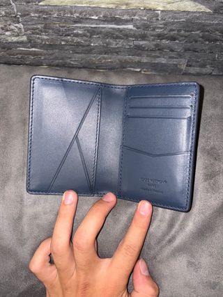 Portacarte Louis Vuitton Blu con ricevuta 