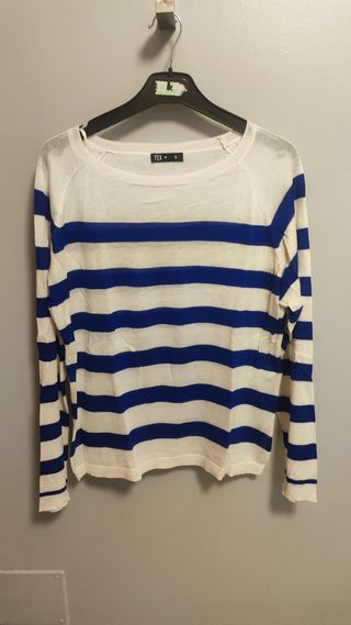Jersey rayas TEX azul talla S