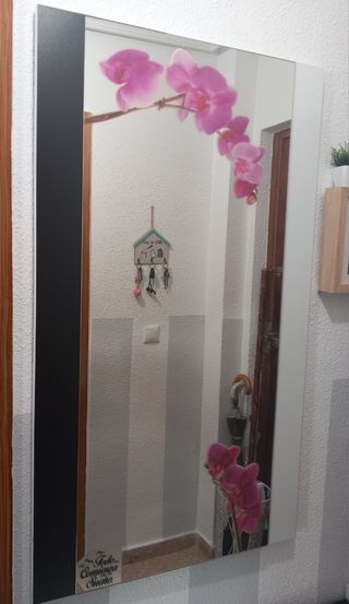 Mueble recibidor moderno blanco y negro, negociabl