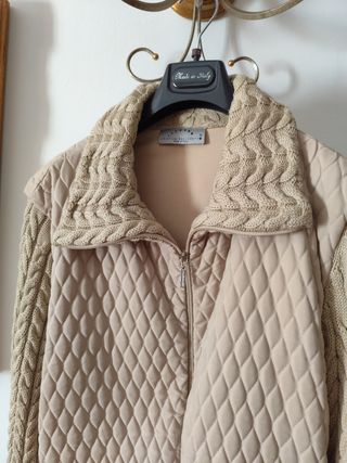 Giacchino Cristina Mazzonet pura lana merino beige
