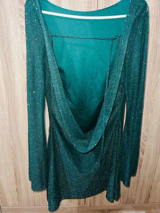 Vestido fiesta verde S/M