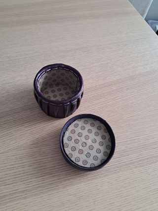 Joyero artesanal morado