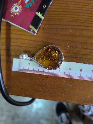 Colgante Plata y Ámbar Gota