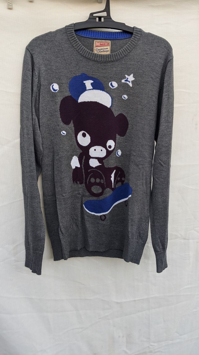 Maglia Grigia Orsetto Stilizzato Taglia S