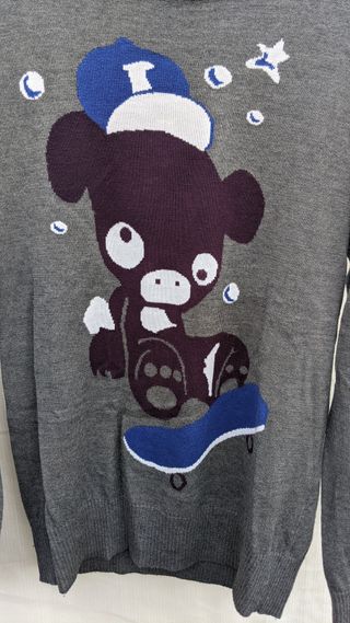 Maglia Grigia Orsetto Stilizzato Taglia S