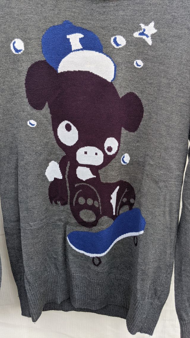 Maglia Grigia Orsetto Stilizzato Taglia S