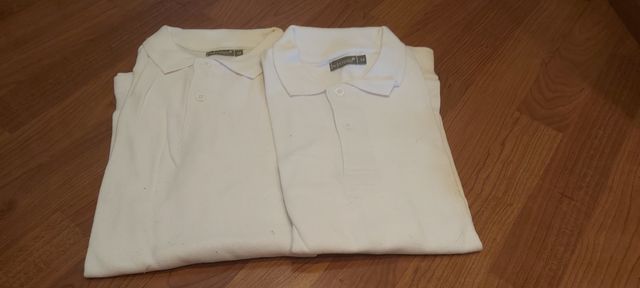 3 polos blanco colegio talla 14