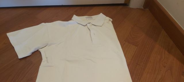 3 polos blanco colegio talla 14