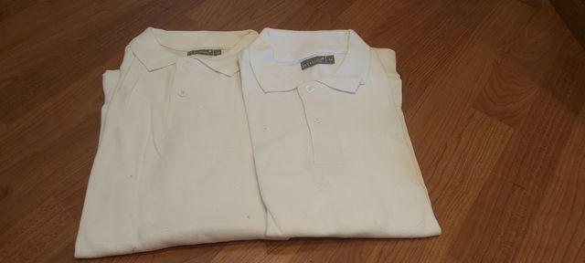 3 polos blanco colegio talla 14