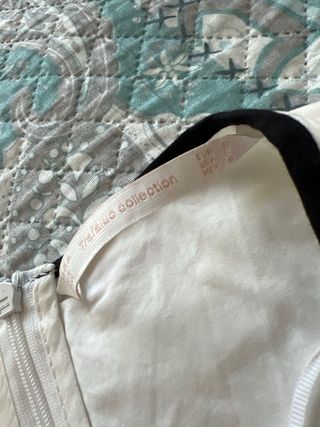 Blusa Zara tirantes volantes blanca negra Talla S