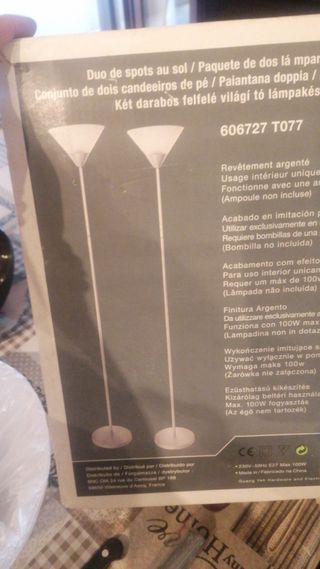 Coppia piantane cromate nuove mai usate