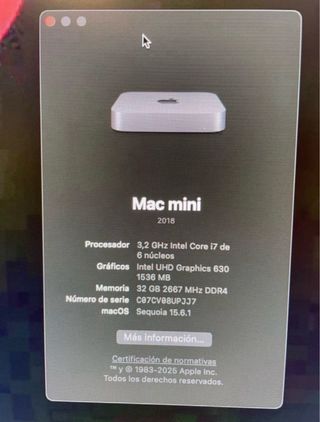 ULTiMO PRECIO!! / MAC MINI i7, 32 GB de RAM
