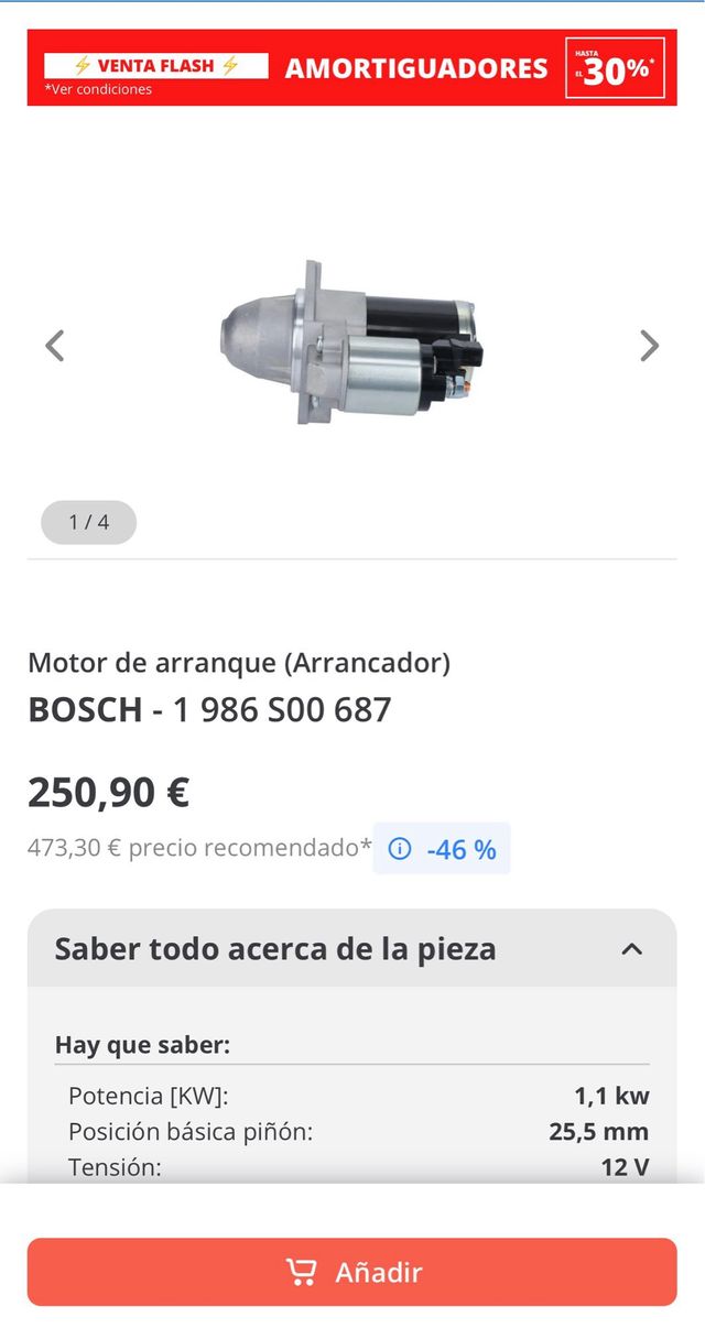 Motore di avviamento Bosch per BMW