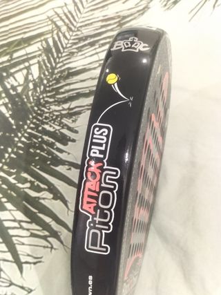 Pala Pádel Black Crown Attack Plus Piton