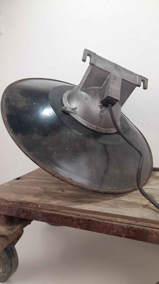 Lampada Industriale Vintage Vetro Metallo