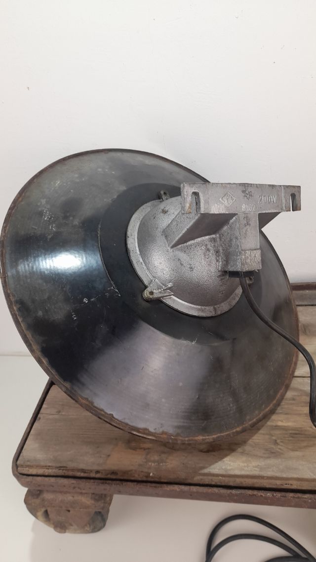 Lampada Industriale Vintage Vetro Metallo