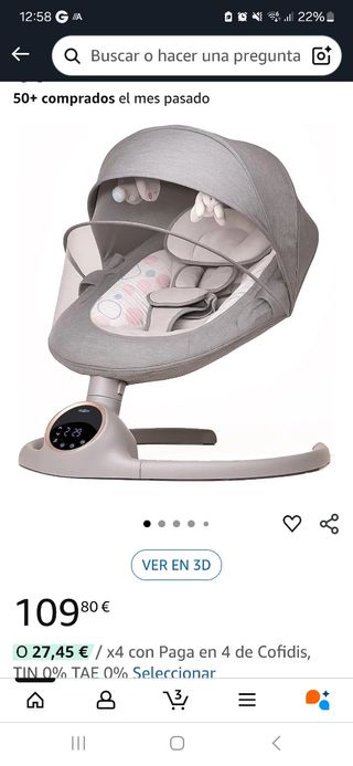 Hamaca columpio bebé 2luxe