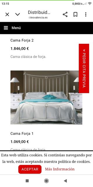 Cabecero de forja blanco (Peña Vargas)