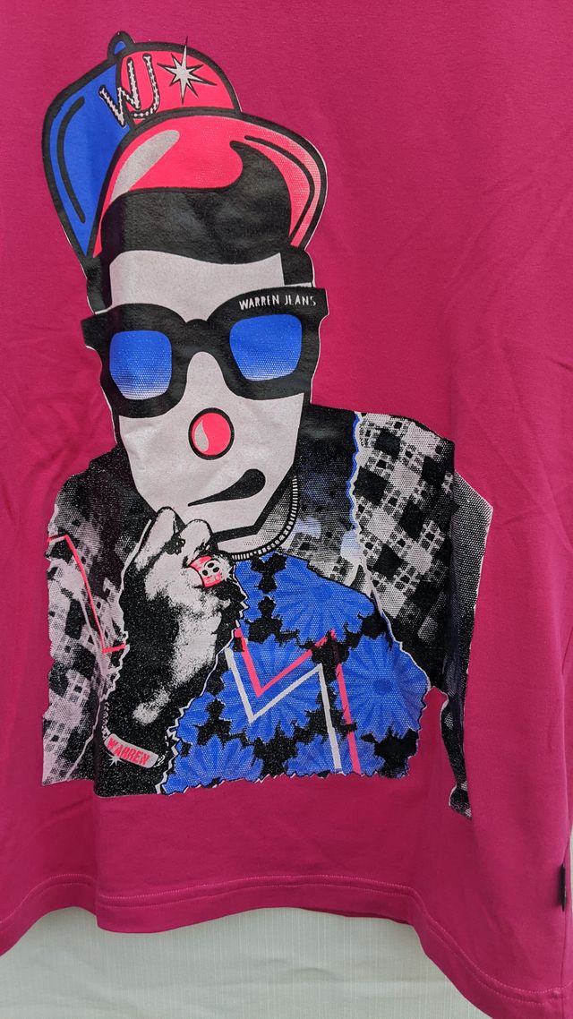 Maglietta vintage viola shocking S