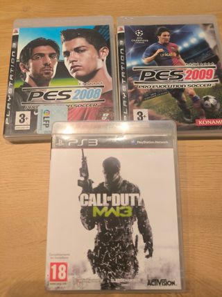 Pacchetto PS3: PES 2008, PES 2009 e Call of Duty MW3