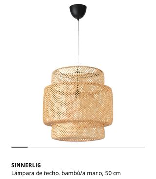 Lámpara de techo IKEA SINNERLIG bambú