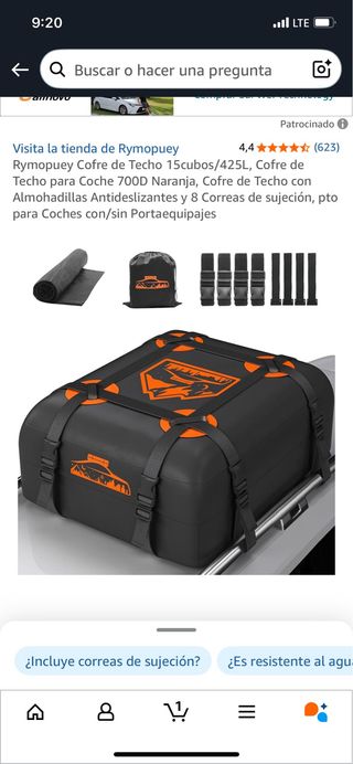 Cofre de Techo Rymopuey 425L Naranja