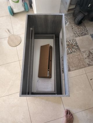 Mueble lavamanos de madera