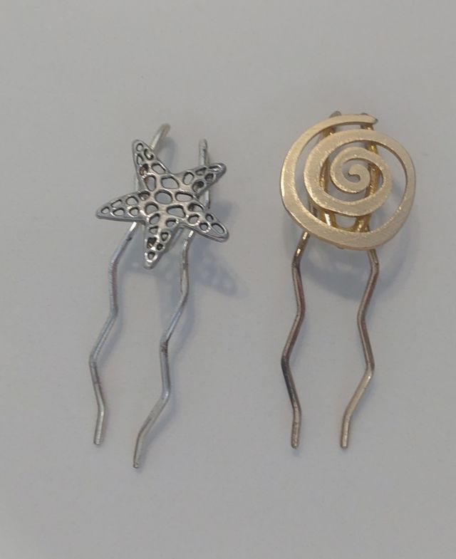 Pinchos para el pelo con diseño de estrella y espi