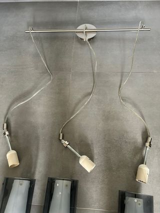 Lámpara Techo 3 Tulipanes Cilíndricos