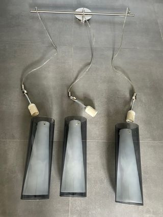 Lámpara Techo 3 Tulipanes Cilíndricos