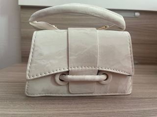 Bolso Mino Diseño Marmolado Blanco