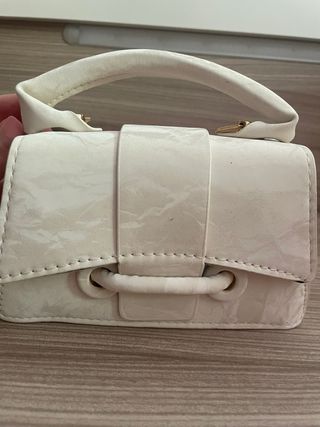 Bolso Mino Diseño Marmolado Blanco