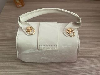 Bolso Mino Diseño Marmolado Blanco