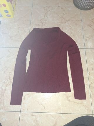 Jersey rojo manga larga