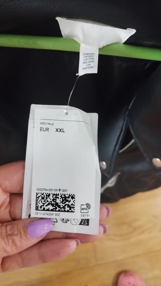 Cazadora cuero mujer XXL con etiqueta